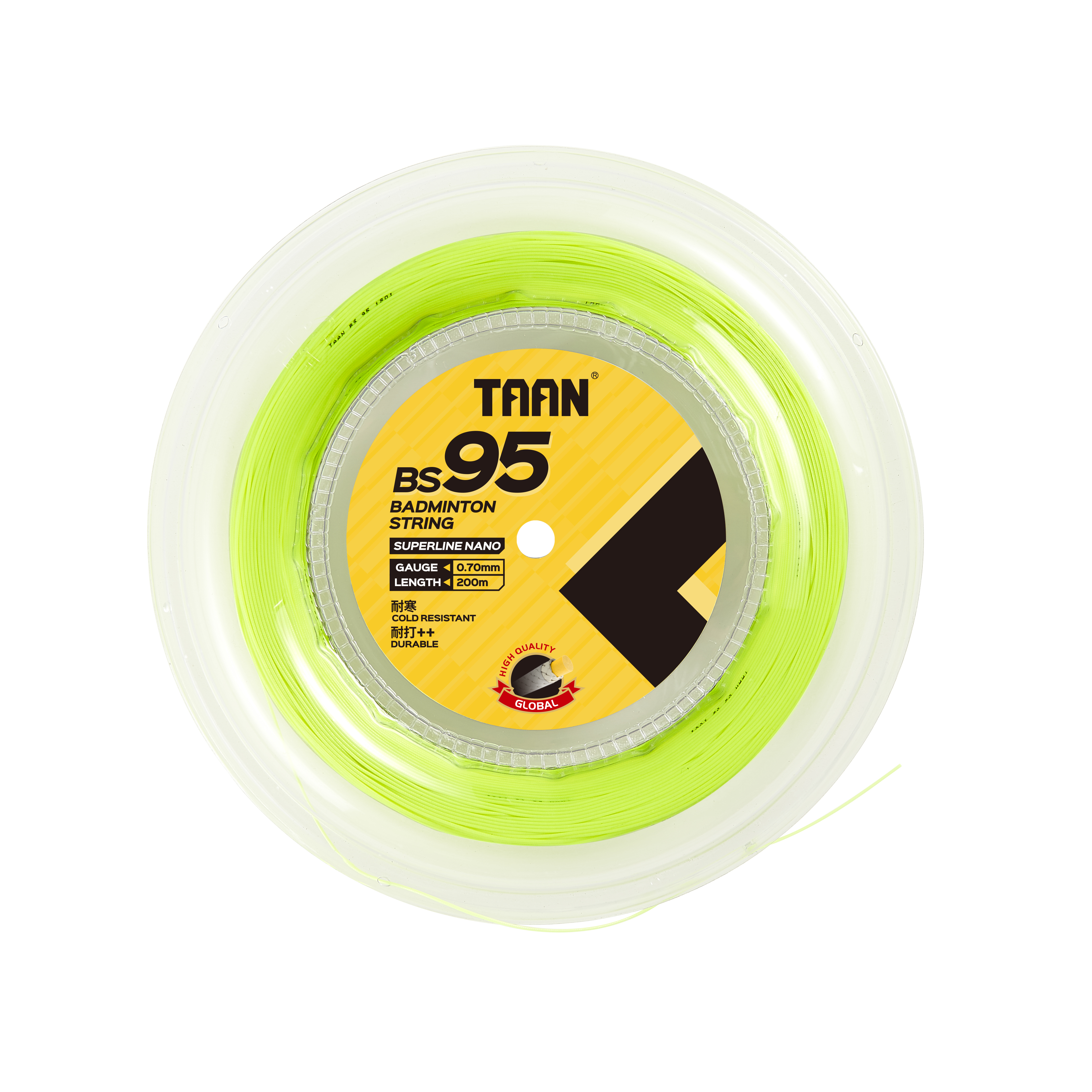 Струна для бадминтона TAAN Nano BS 95  (200 метров) FLU-YELLOW